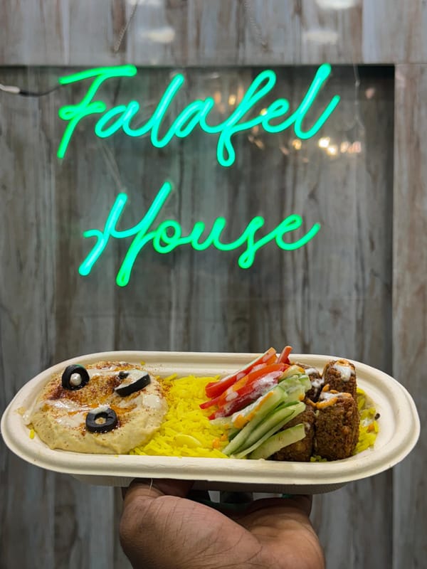 Falafel Rice Bowl + Fries