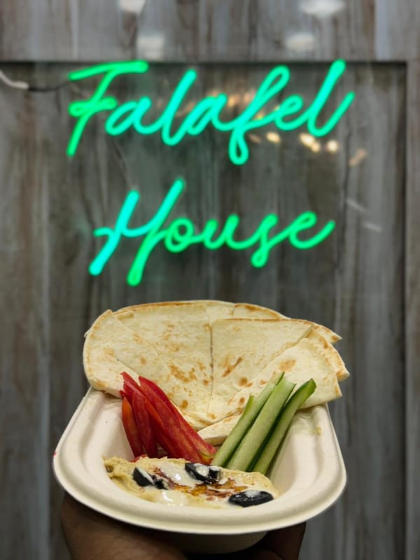 Pita Chips with hummus